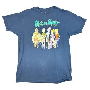 Ripple Junction Rick and Morty T-shirt Navy XL Adult Swim